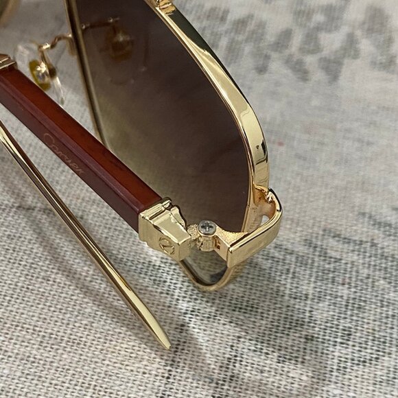 Cartier Sunglasses - Wooden Temples Decoration - Picture 7 of 11